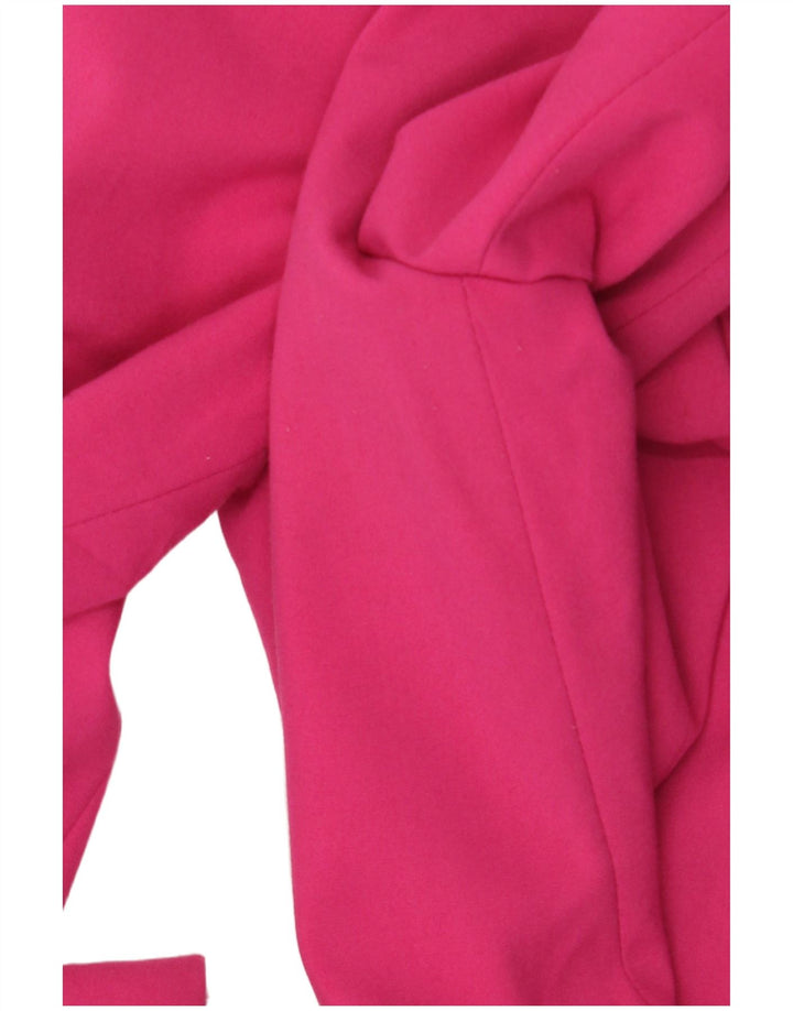 Zara Womens 1 Button Blazer Jacket UK 10 Small Pink Polyester