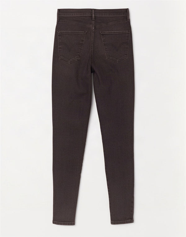 Levi's Womens Mile High Super Skinny Jeans W29 L30 Grey Cotton