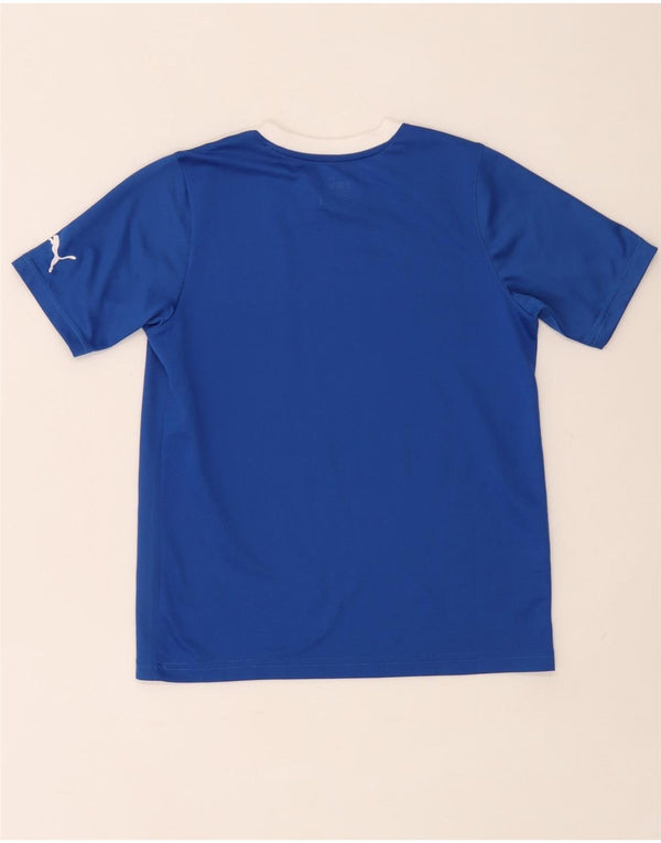 Puma Boys Italia T-Shirt Top 11-12 Years Blue Colourblock