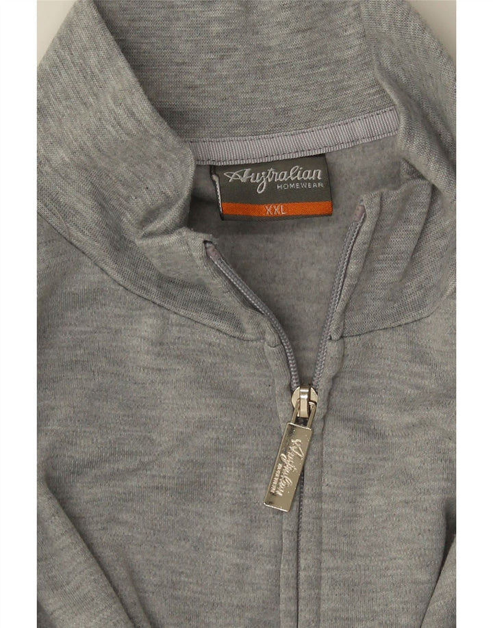 AUSTRALIAN L'ALPINA Mens Tracksuit Top Jacket 2XL Grey Flecked