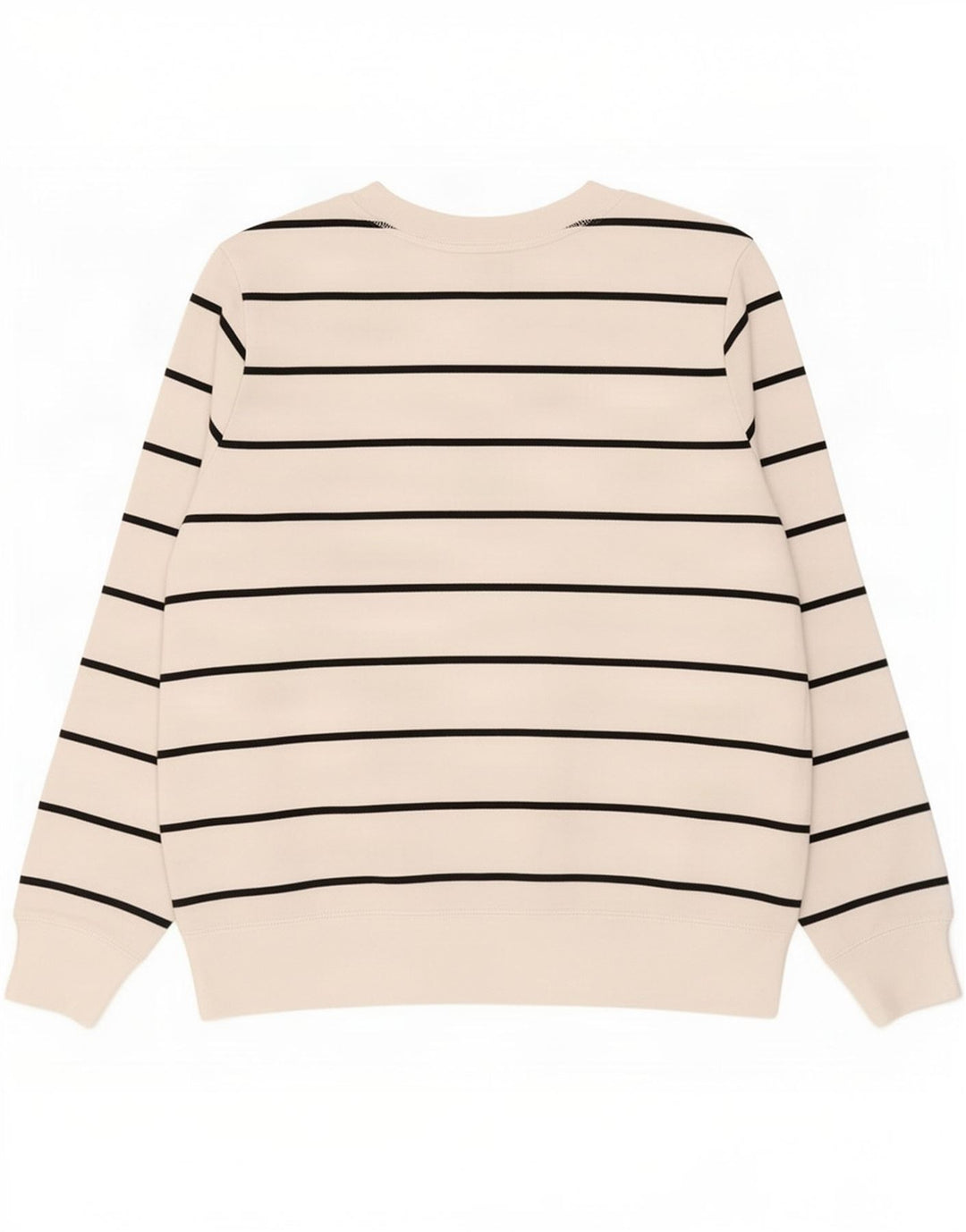 Marks & Spencer Womens Sweatshirt Jumper UK 12 Medium White Striped Cotton