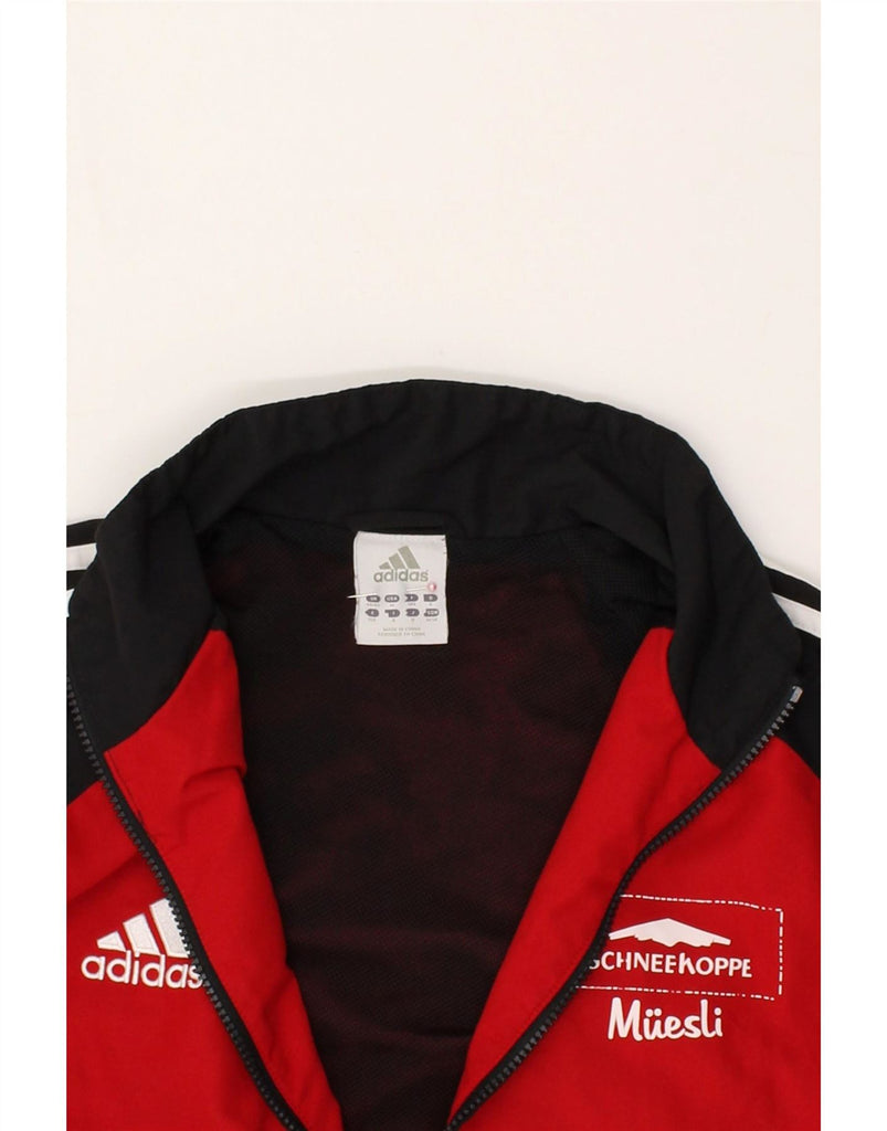 ADIDAS Mens Graphic Tracksuit Top Jacket UK 40/42 Medium Red Colourblock | Vintage Adidas | Thrift | Second-Hand Adidas | Used Clothing | Messina Hembry 