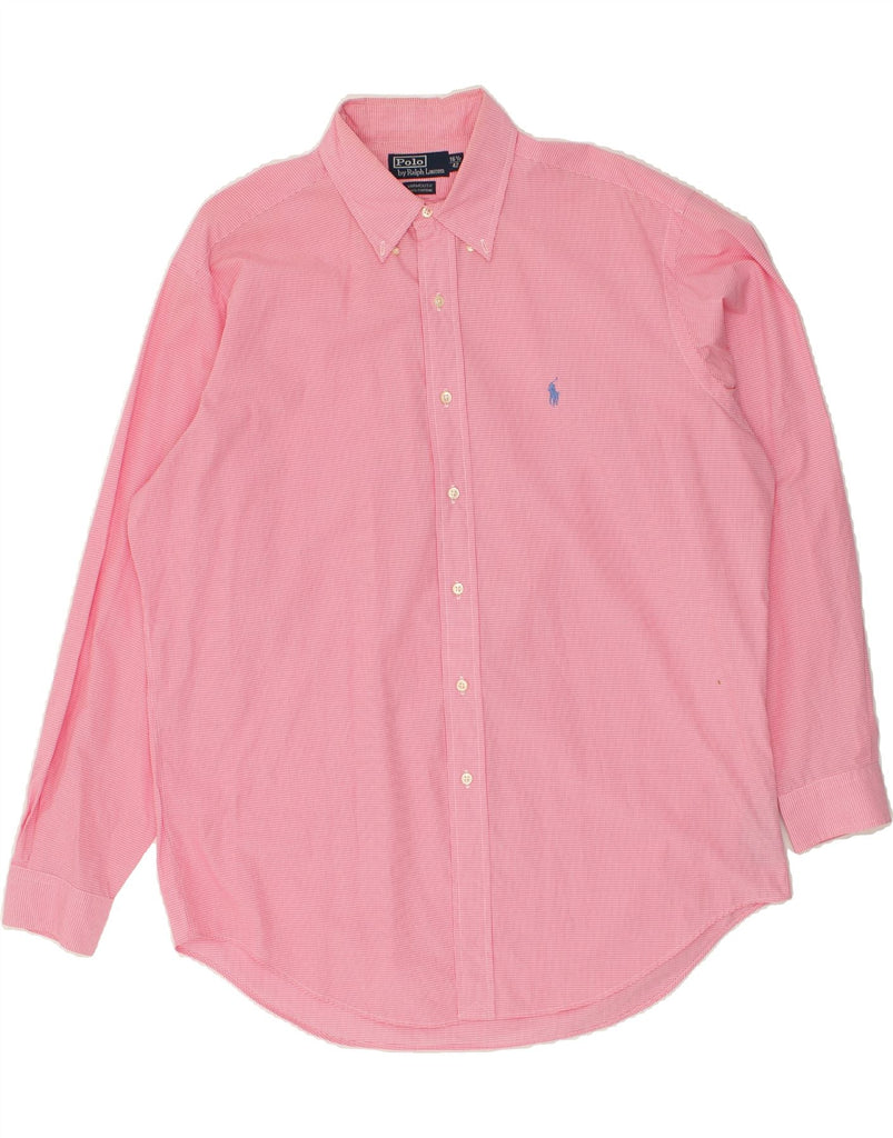 POLO RALPH LAUREN Mens Yarmouth Shirt Size 16 1/2 42 Large Pink Check | Vintage Polo Ralph Lauren | Thrift | Second-Hand Polo Ralph Lauren | Used Clothing | Messina Hembry 