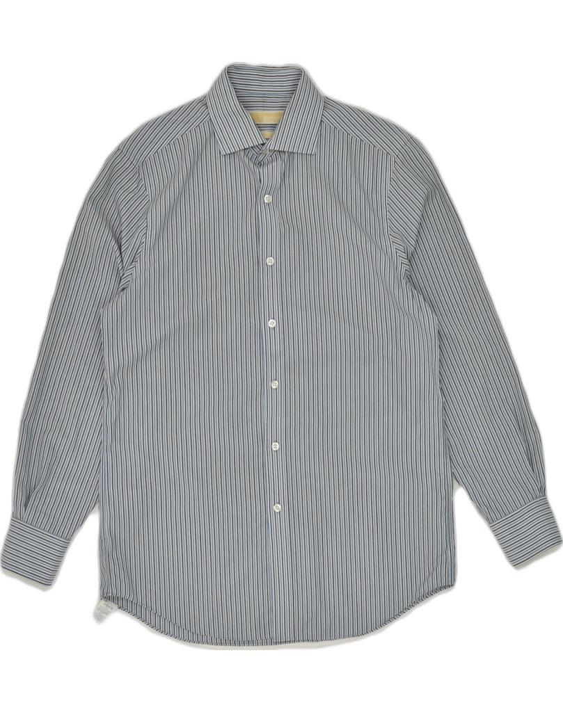 MICHAEL KORS Mens Shirt Size 15 1/2 Medium Blue Striped Cotton | Vintage Michael Kors | Thrift | Second-Hand Michael Kors | Used Clothing | Messina Hembry 