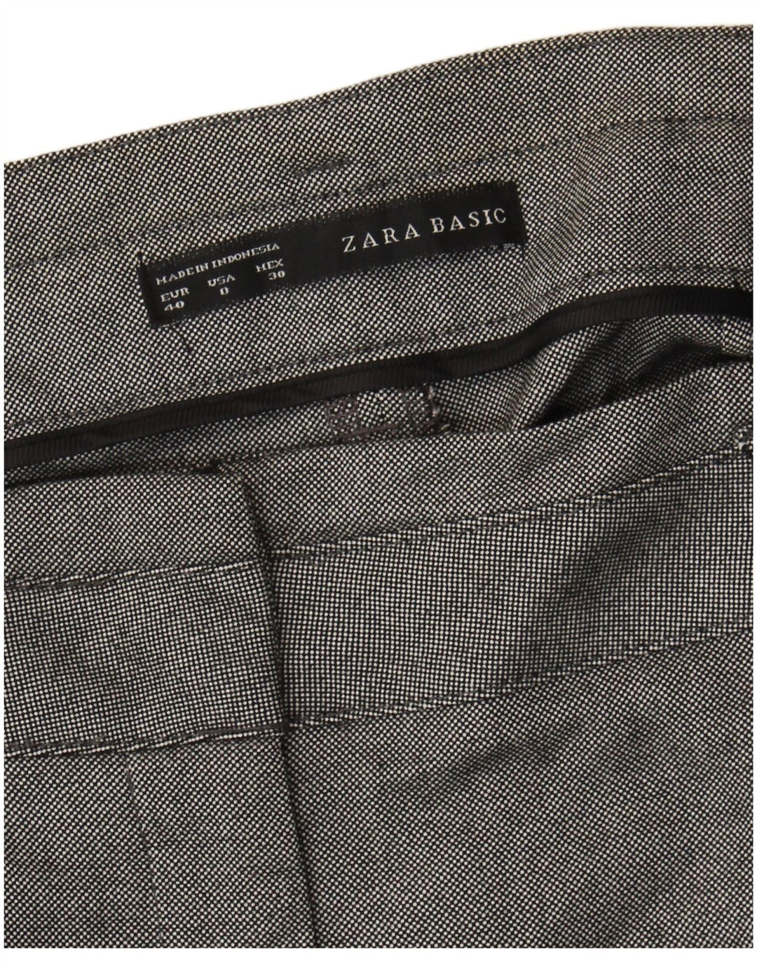 Zara Mens Slim Chino Trousers EU 40 Medium W30 L27 Grey Polyamide