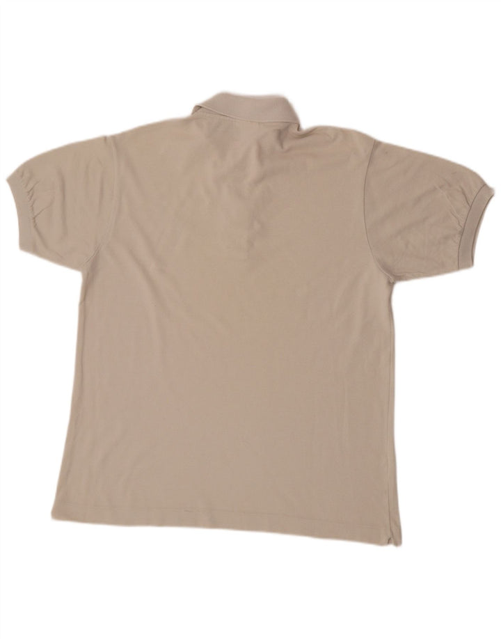 Lacoste Mens Polo Shirt Size 4 Medium Off White Cotton