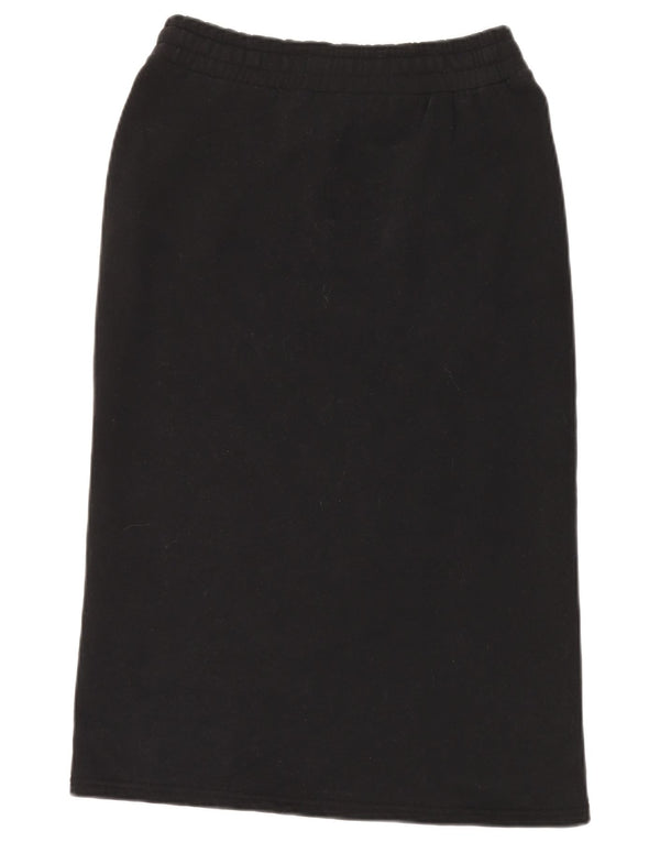 Benetton Womens Straight Skirt Small W28 Black Cotton