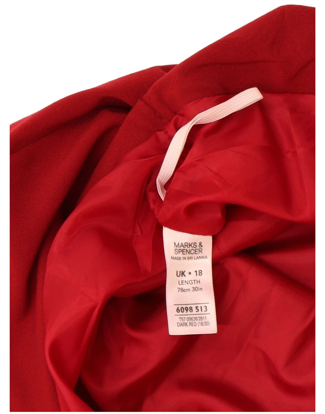 Marks & Spencer Womens A-Line Skirt UK 18 XL W38  Red Polyester
