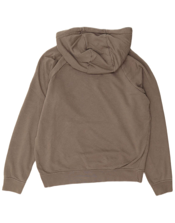 Nike Womens Oversized Hoodie Jumper UK 10 Small Grey Cotton