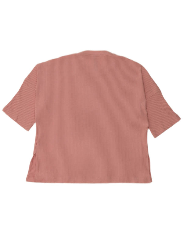 Adidas Girls T-Shirt Top 14-15 Years Pink Cotton