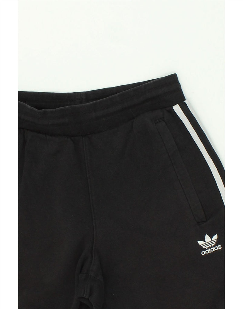 ADIDAS Mens Tracksuit Trousers Joggers Small Black Cotton | Vintage Adidas | Thrift | Second-Hand Adidas | Used Clothing | Messina Hembry 