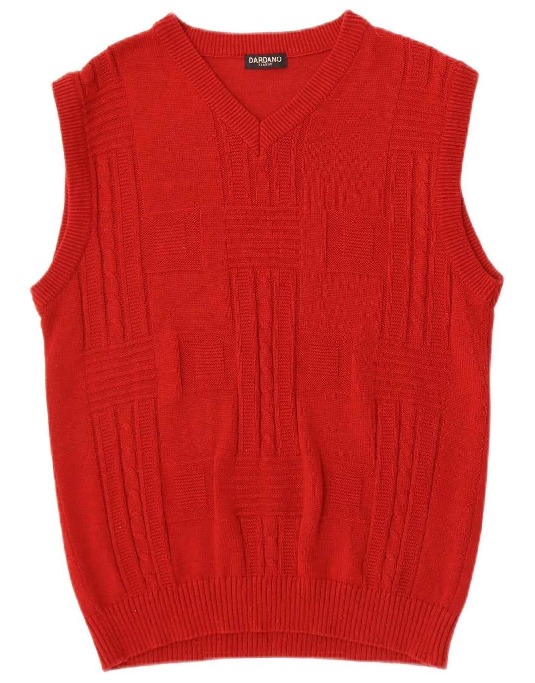 Dardano Mens Vest Tank Top IT 50 Medium Red Cotton