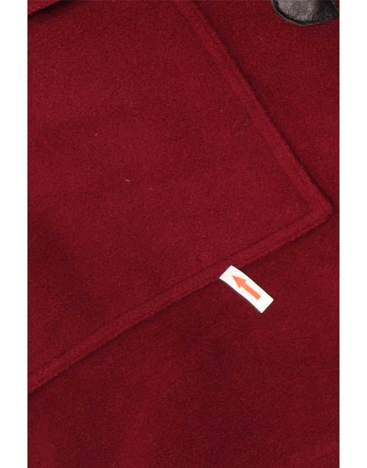 Marina Yachting Mens Hooded Loose Fit Duffle Coat IT 48 Medium Maroon Wool
