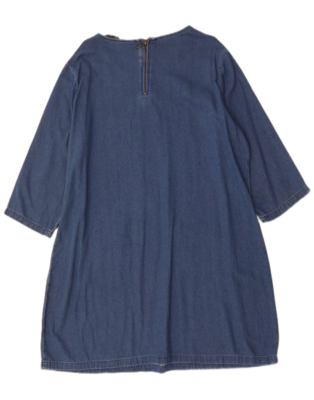 Marks & Spencer Womens 3/4 Sleeve Oversized Denim Dress UK 16 Large Blue