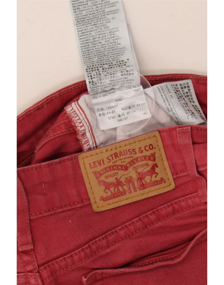 Levi's Womens 712 Slim Jeans W25 L26 Red Cotton