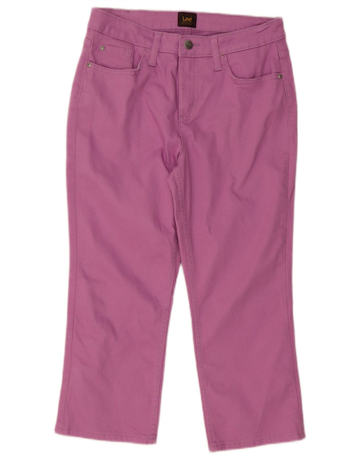Lee Womens Capri Jeans US 6 Medium W30 L22 Purple Cotton
