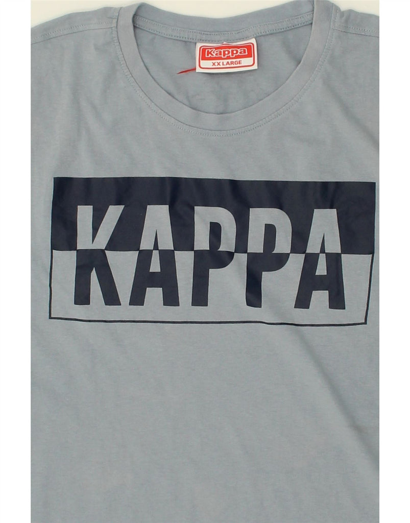 KAPPA Mens Graphic T-Shirt Top 2XL Blue Cotton | Vintage Kappa | Thrift | Second-Hand Kappa | Used Clothing | Messina Hembry 