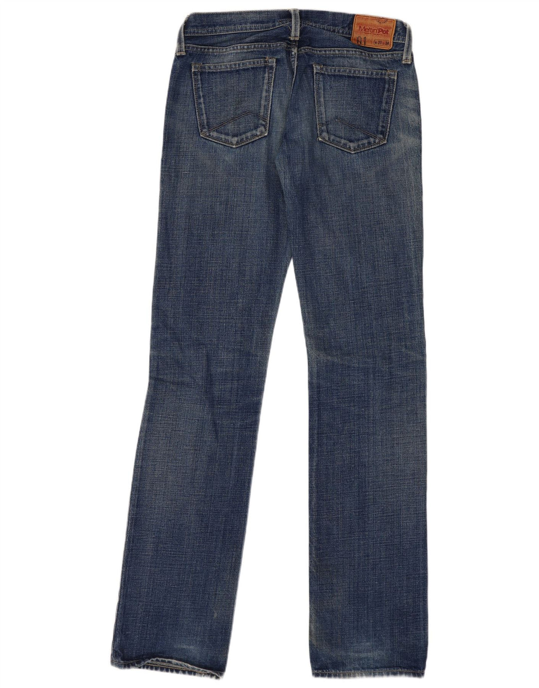 Meltin' Pot Womens Slim Jeans W27 L33 Blue Cotton
