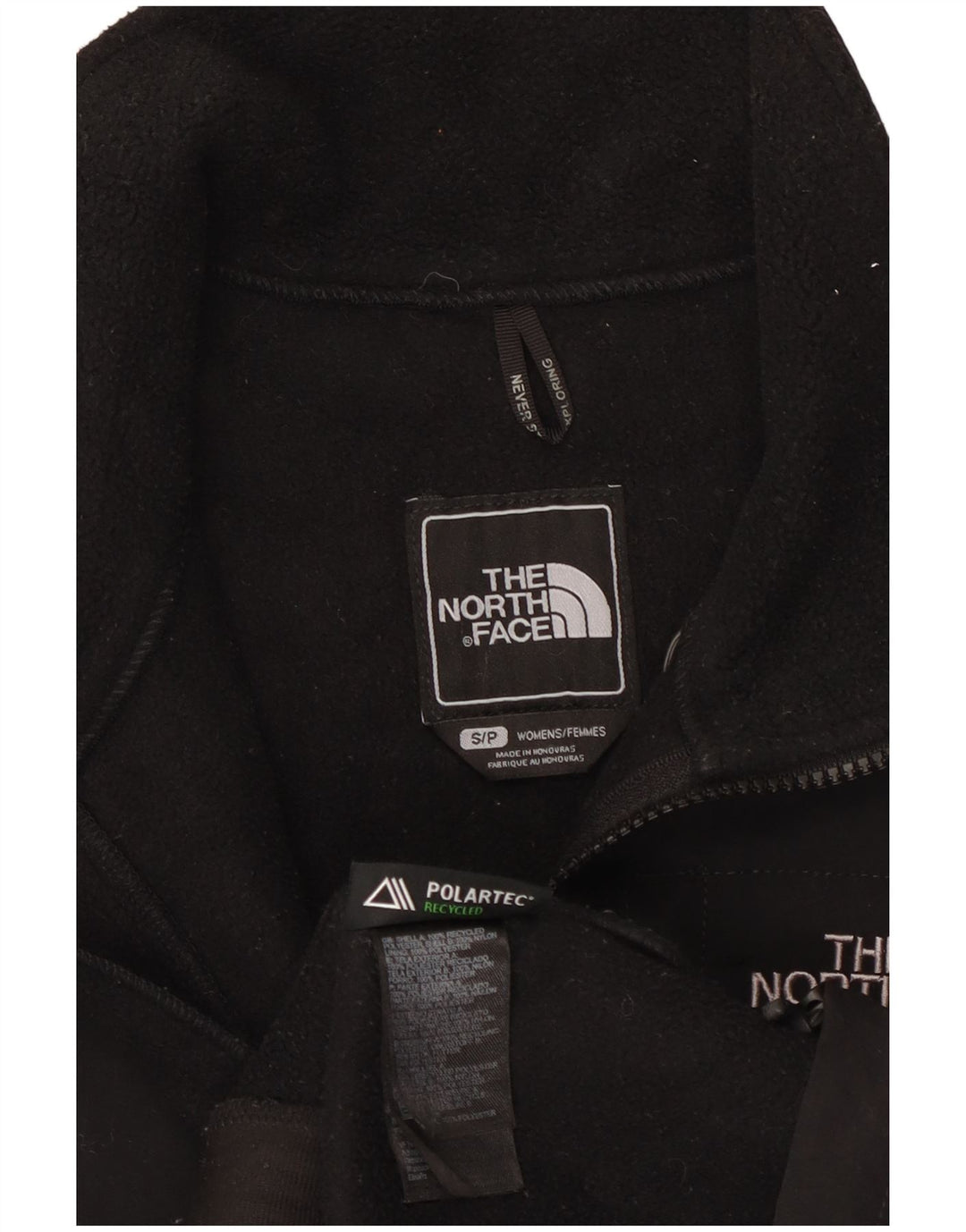The North Face Womens Fleece Jacket UK 10 Small Black Polyester