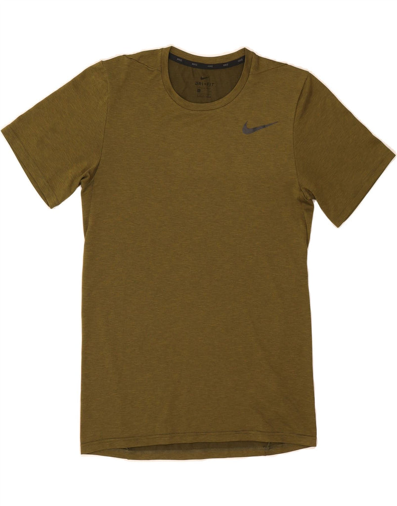 NIKE Mens Dri Fit T-Shirt Top Small Khaki Polyester Vintage Nike and Second-Hand Nike from Messina Hembry 