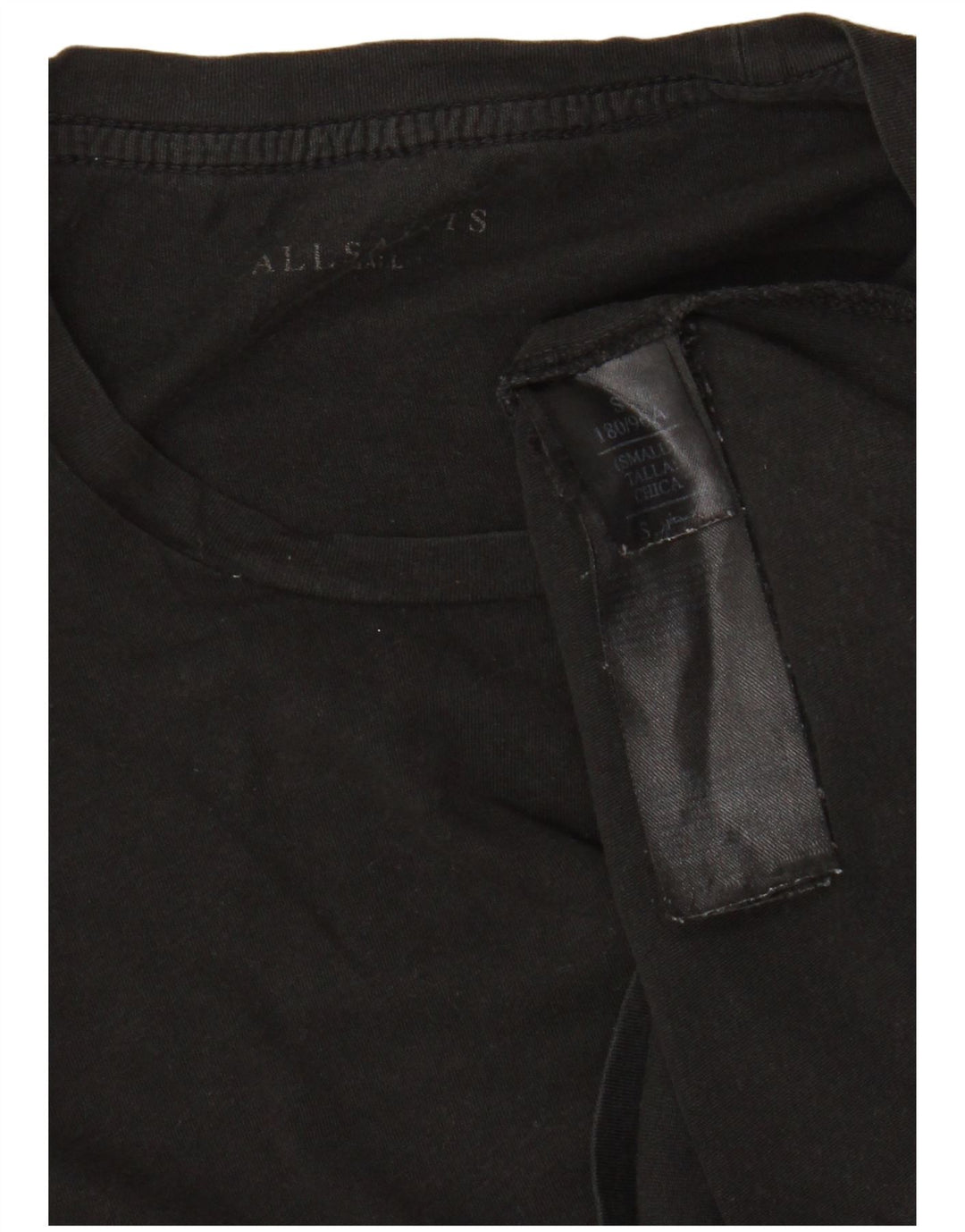 ALL SAINTS Mens T-Shirt Top Small Black Cotton