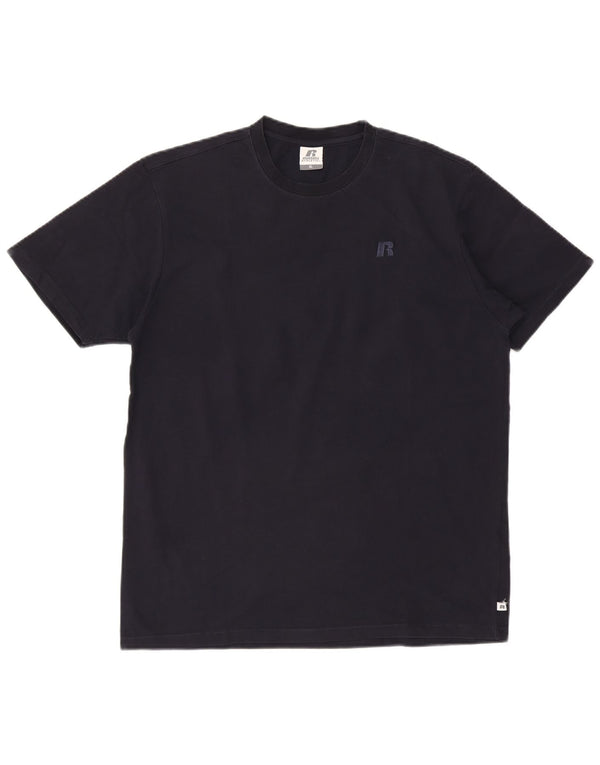 Russell Athletic Mens T-Shirt Top XL Navy Blue Cotton