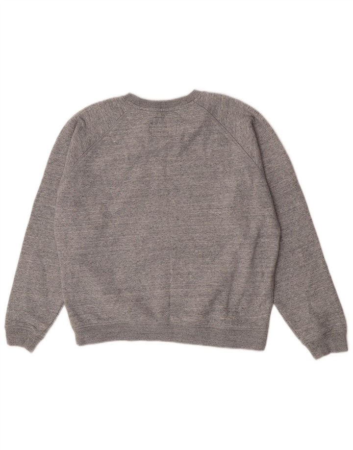 Jack Wills Womens Sweatshirt Jumper UK 12 Medium Grey Cotton