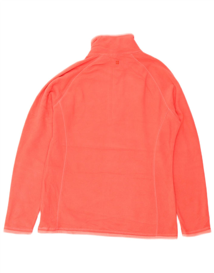 Mountain Warehouse Womens Zip Neck Fleece Jumper UK 12 Medium Orange