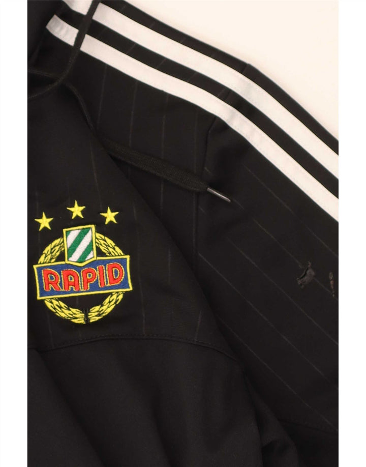 Adidas Mens Graphic Hoodie Jumper Medium Black Colourblock Polyester