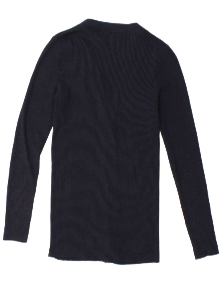 Zara Womens Cardigan Sweater UK 14 Medium Navy Blue