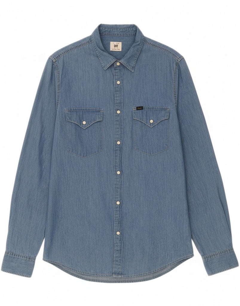 LEE Mens Denim Shirt Large Blue Cotton Vintage Lee and Second-Hand Lee from Messina Hembry 