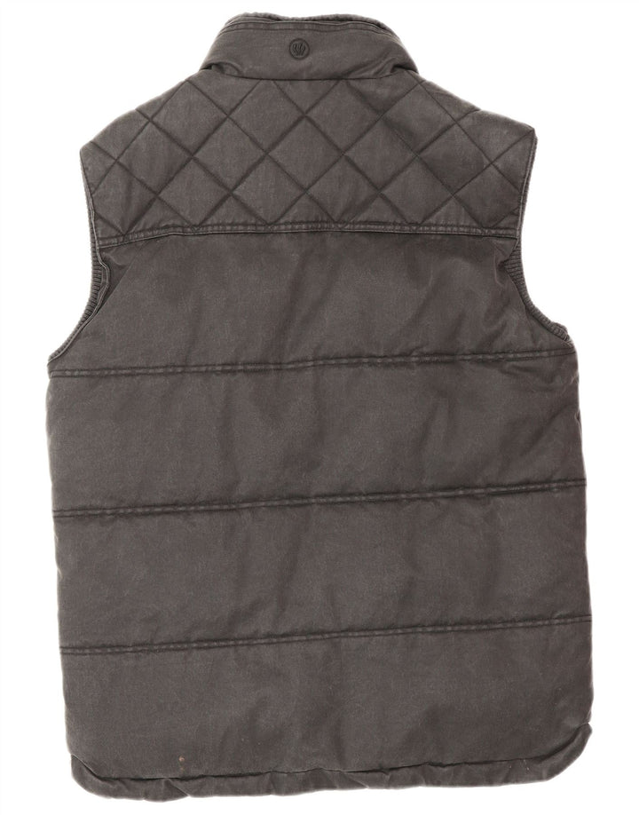 FAT FACE Mens Padded Gilet UK 36 Small Grey Cotton