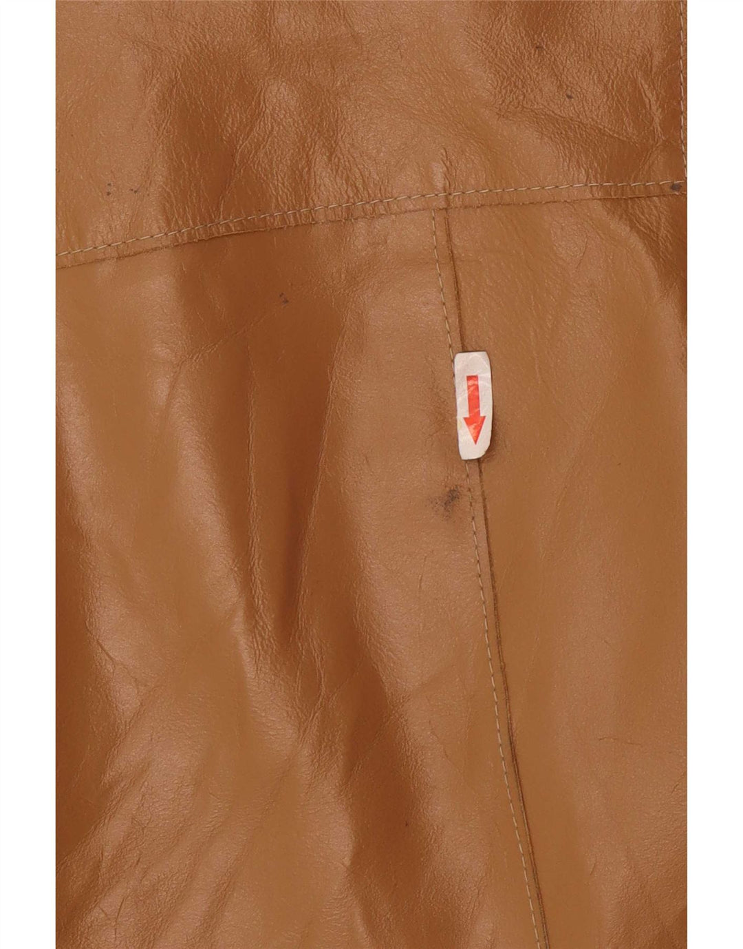 Vintage Womens Leather Jacket UK 8 Small Beige