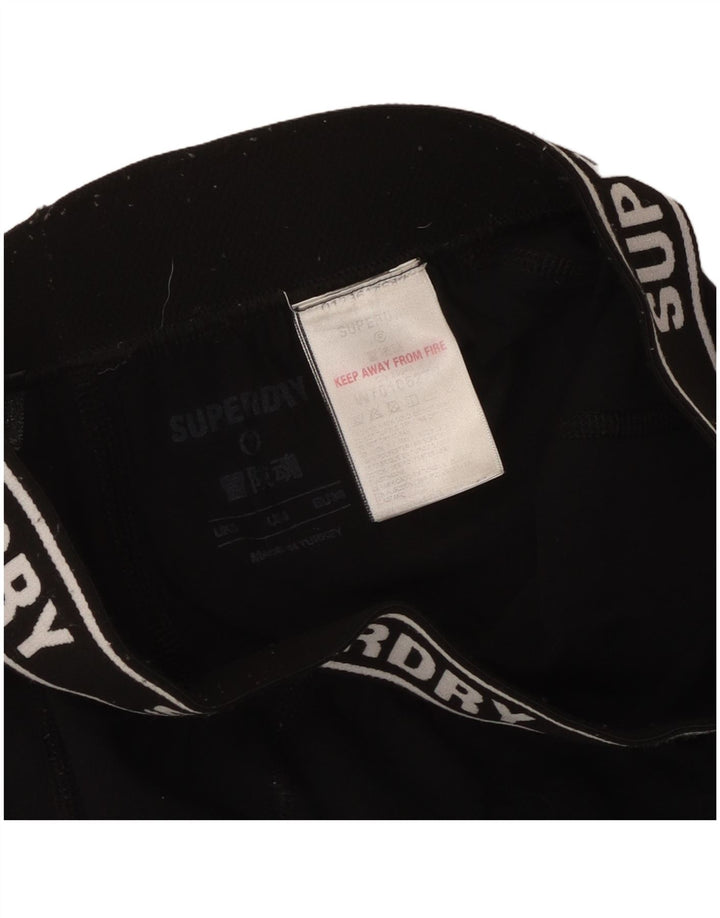 Superdry Womens Graphic Leggings UK 8 Small Black Cotton