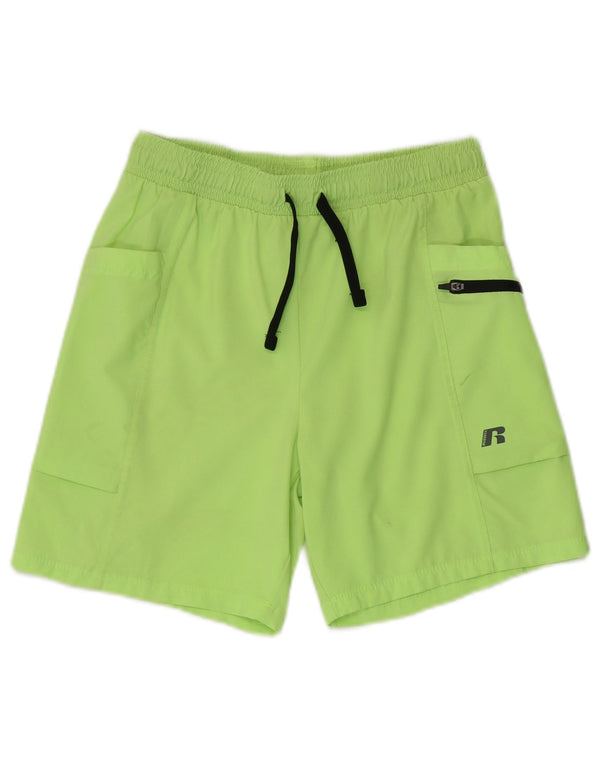 RUSSELL ATHLETIC Boys Dri-Power Sport Shorts 14-15 Years XL Green