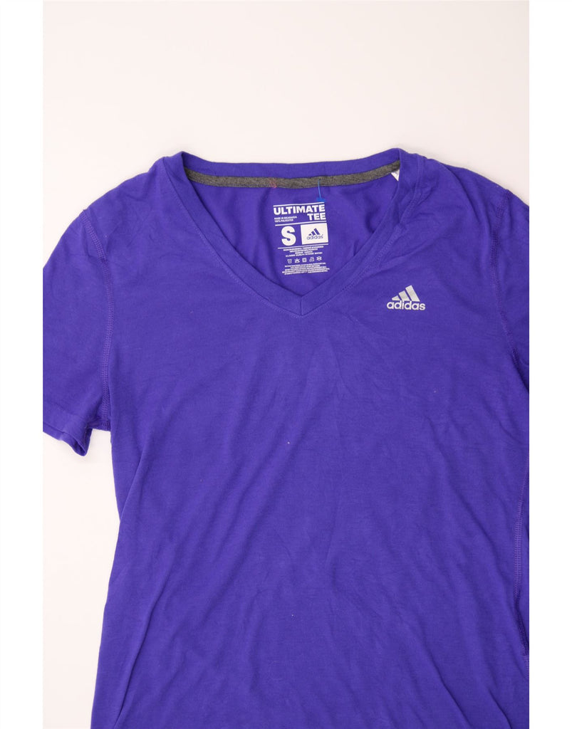 ADIDAS Womens T-Shirt Top UK 10 Small Purple Polyester Vintage Adidas and Second-Hand Adidas from Messina Hembry 