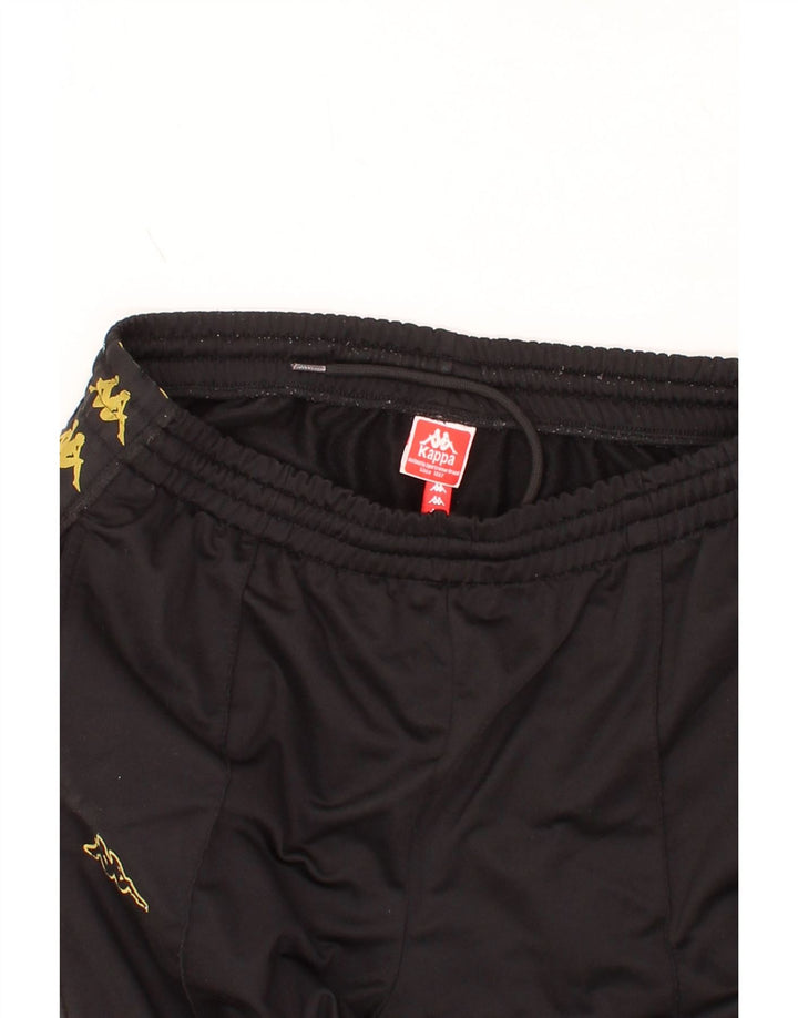 KAPPA Womens Graphic Tracksuit Trousers UK 14 Medium  Black Vintage Kappa and Second-Hand Kappa from Messina Hembry 