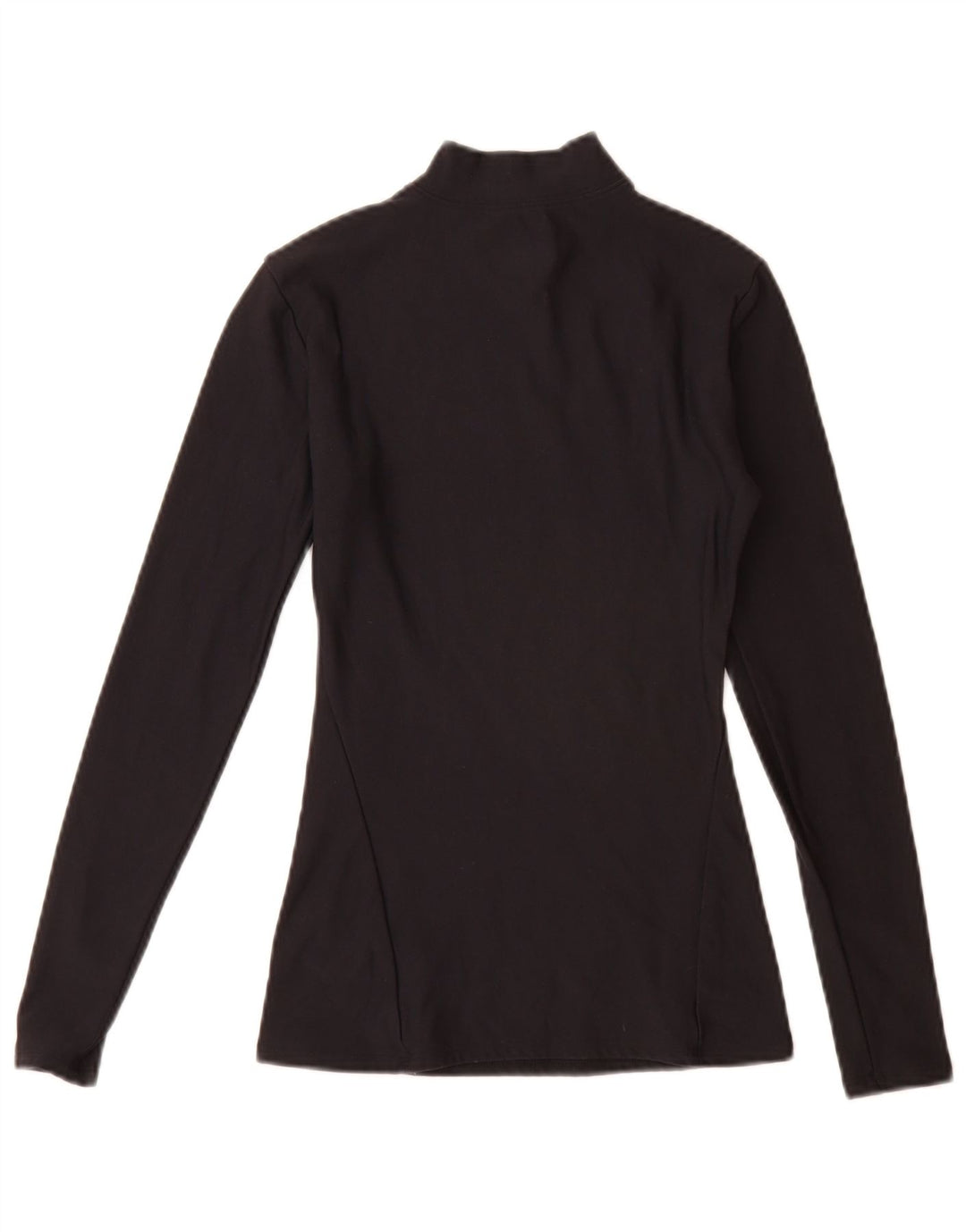Under Armour Womens Top Long Sleeve UK 10 Small Navy Blue Nylon