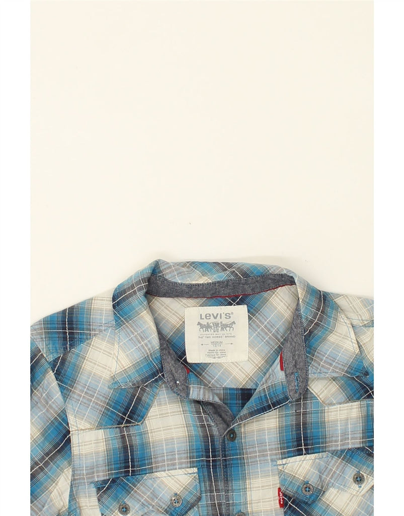 LEVI'S Boys Shirt 12-13 Years Medium Blue Check Cotton | Vintage Levi's | Thrift | Second-Hand Levi's | Used Clothing | Messina Hembry 