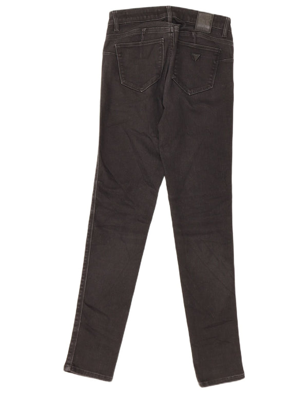 Guess Womens Curve X Mid Rise Skinny Jeans W25 L29 Black