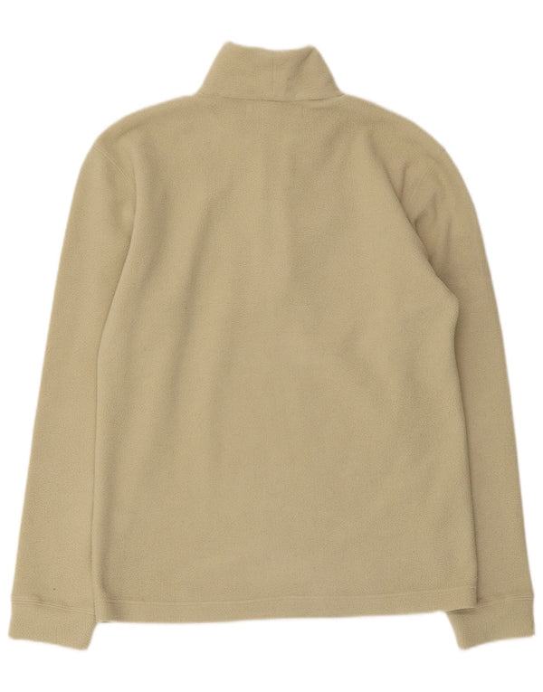 Vintage Womens Zip Neck Fleece Jumper Medium Green