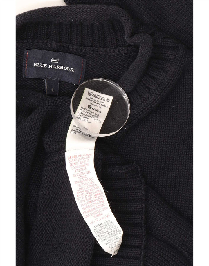 Marks & Spencer Mens Turtle Neck Jumper Sweater Large Navy Blue