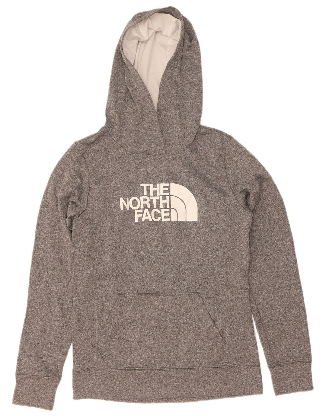 The North Face Womens Graphic Hoodie Jumper UK 10 Small Grey Polyester