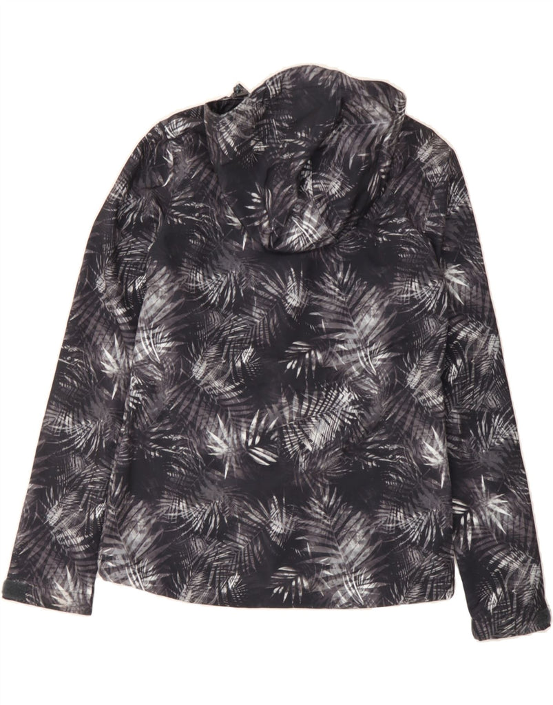 MOUNTAIN WAREHOUSE Womens Hooded Windbreaker Jacket UK 8 Small Grey Floral Vintage Mountain Warehouse and Second-Hand Mountain Warehouse from Messina Hembry 