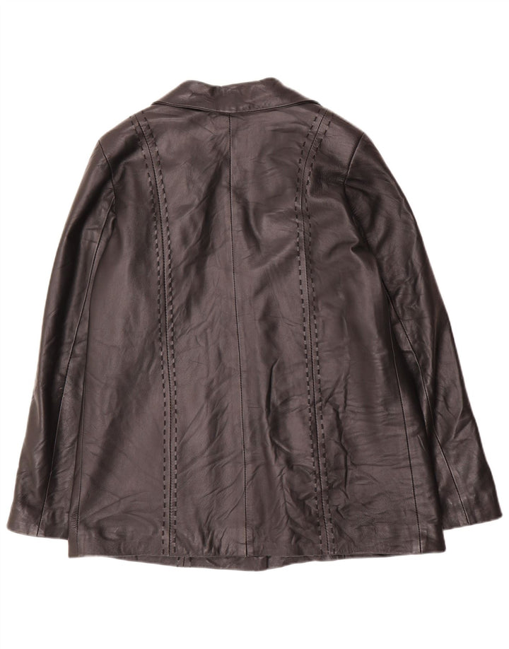 Mira Furs Womens Leather Jacket IT 46 Large Black Leather
