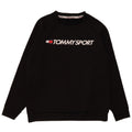 Tommy Hilfiger Womens Graphic Sweatshirt Jumper UK 16 Large Black Polyester