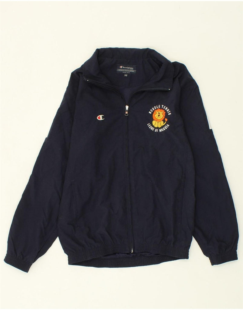 CHAMPION Boys Graphic Tracksuit Top Jacket 11-12 Years Navy Blue Vintage Champion and Second-Hand Champion from Messina Hembry 