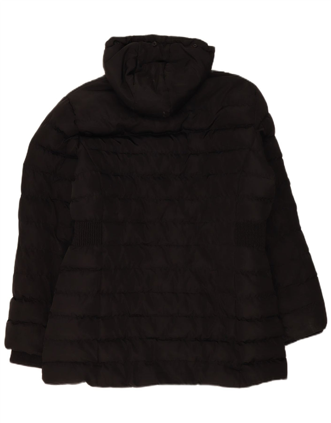 Kangol Womens Hooded Padded Coat UK 16 Large Black Polyester