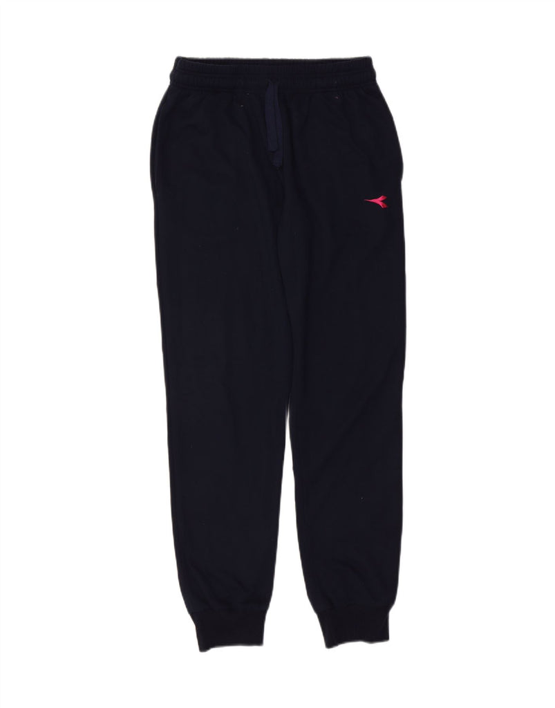 DIADORA Womens Tracksuit Trousers Joggers UK 18 XL Navy Blue Polyester Vintage Diadora and Second-Hand Diadora from Messina Hembry 