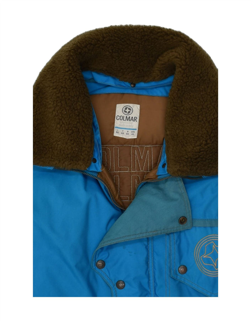 COLMAR Mens Ski Jacket US 40 Large Blue Colourblock | Vintage Colmar | Thrift | Second-Hand Colmar | Used Clothing | Messina Hembry 